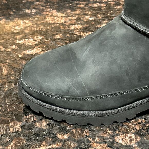 UGG Mens Courtland Weather Black Leather Waterproof Boots Size 8 STORE MODEL - Picture 4 of 16